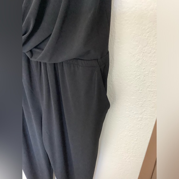 NWOT MICHAEL MICHAEL KORS Solid Twist Knit Jumpsuit Black Size Large - Picture 6 of 6